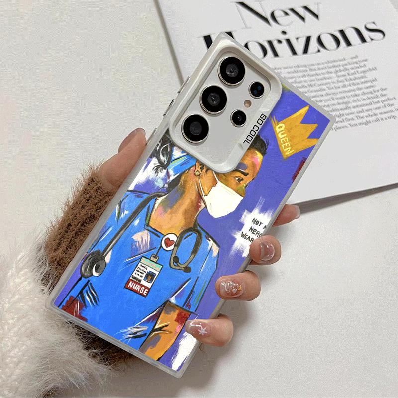 

Doctor Nurse Cartoon Soft Phone Case for Samsung Galaxy S24 S25 FE S26 Edge S23 Ultra S22 Plus S21 + Shockproof Cover Back Shell Samsung S25 FE