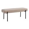 Brown Bench with Black Legs 100 X 36 X 42.5 Cm