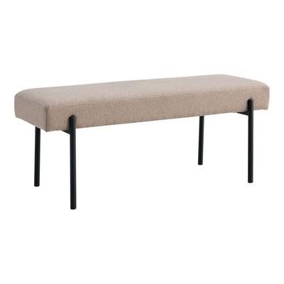 Brown Bench with Black Legs 100 X 36 X 42.5 Cm