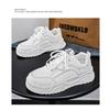Mens Breathable Thick Sole Trendy Versatile Casual White Sports Sneakers