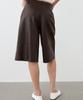 Masimodutti Long Napa Leather Bermuda Pants