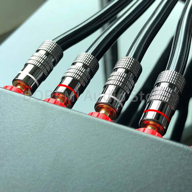 Banana Connector 4mm Speaker Wire Banana Plugs with Screw Lock Gold Plated Banana Jack Amplifier Connector Audio Cable Adapter