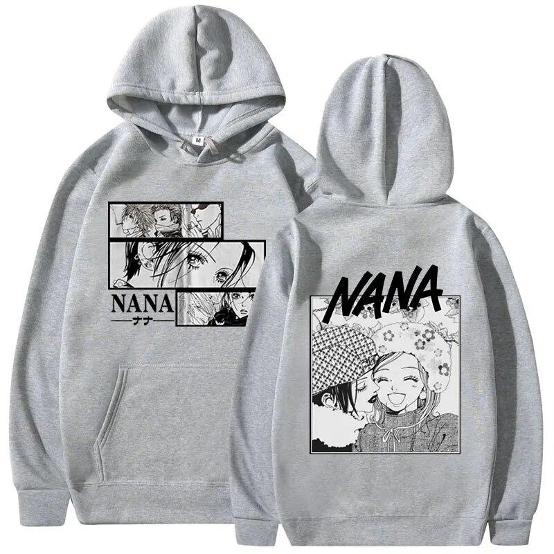 Anime Nana Osaki Black Stones Hoodies Men's Fashion Casual Long Sleeve Pullovers Harajuku Oversized Sweatshirts Streetwear Y2k