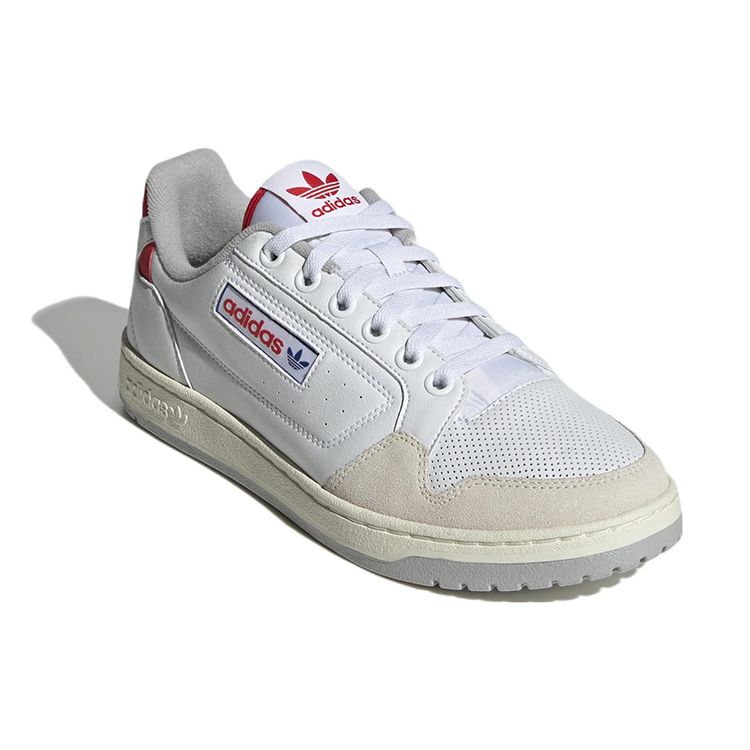 Adidas Originals Ny 90 Leather Comfortable Non-Slip Durable Low-Top Sneakers Men Sneakers White Red GX4393