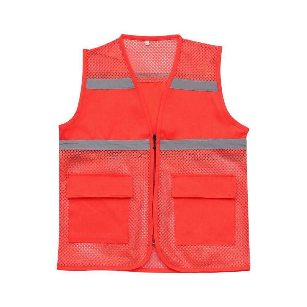 Vest With Reflective Strips Black Mesh Vest Safety Vest  Construction Traffic Railway Metro Workers