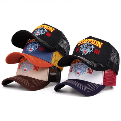 Fashion New Station Tiger Head Truck Hat Street Dance Hip Hop Hat Daily Cycling Sunshade Baseball Hat Mesh Hat