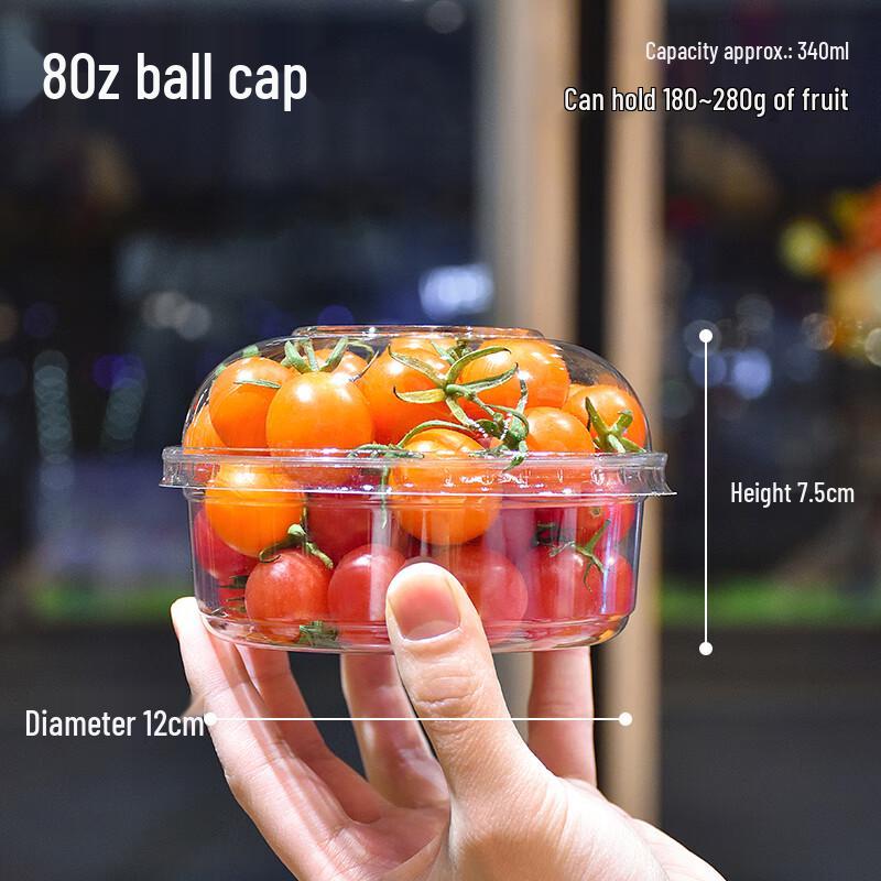 Shixun Disposable Fruit Cups with Dome Lids