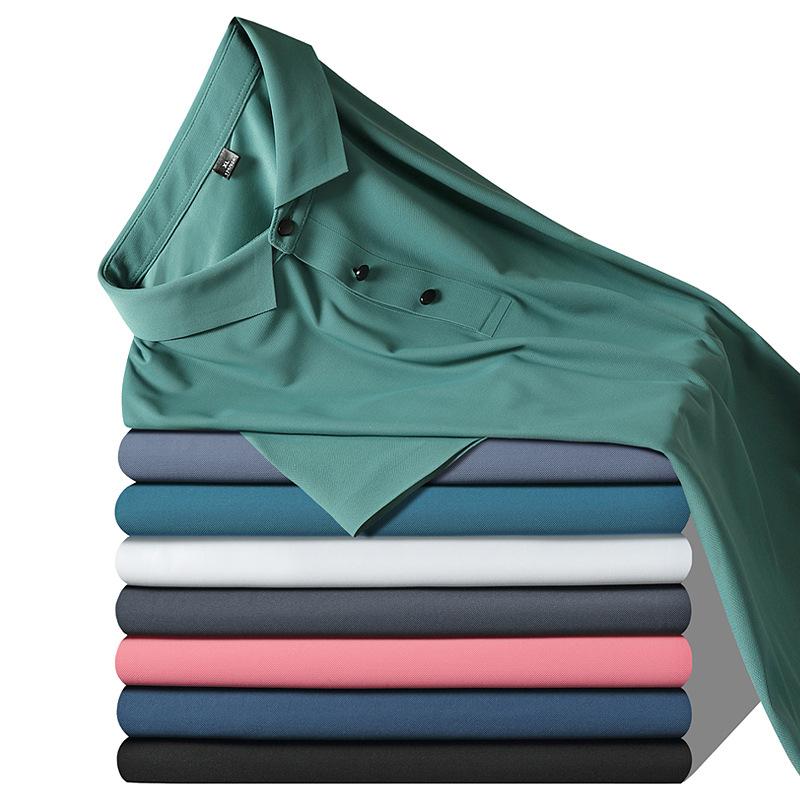 Men's Summer Casual Work Polo Shirts Short Sleeves Tactical 3-Button T-Shirt Workout T-Shirts Quick Dry Moisture Wicking Collared Athletic Golf Polos