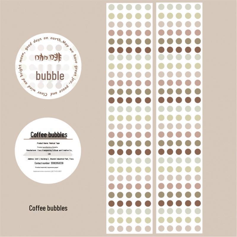 Polka Dot Washi Tape Stickers for Journaling - Small Round Labels