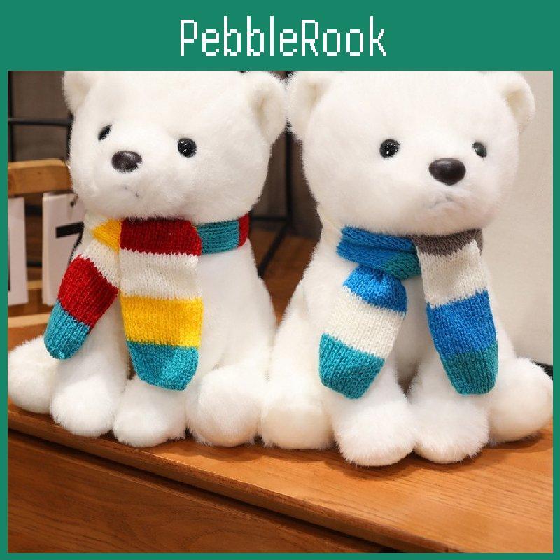 Adorable Plush Arctic Bear With Colorful Scarf Perfect For Kids Soft Toy Companion