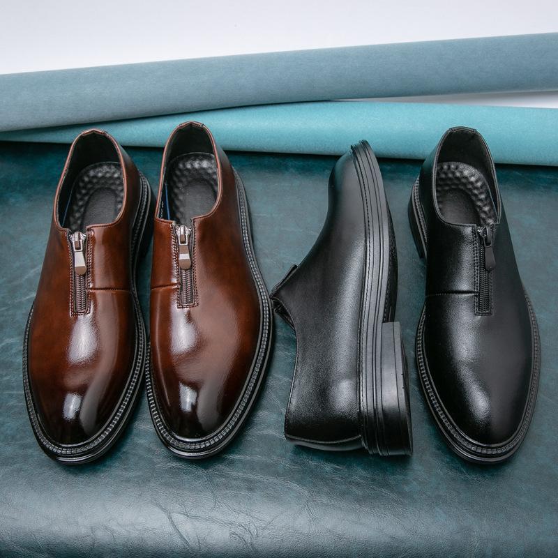 Summer men's casual shoes fashion men's shoes trend British style leather shoes men's business dress pointed small leather shoes