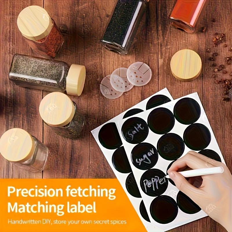 Klasifikační štítky se používají pro vzduotěsné nádoby na skladování potravin - Opakovaně použitelné, Ideální pro organizaci kuchyně a spíže, koření, bylinek, svačin