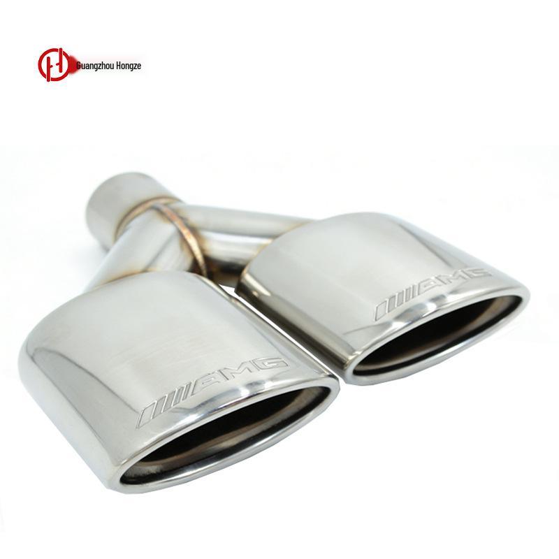 Fits Mercedes-Benz C-Class W204/W212 E63/C63 AMG Titanium Black Quad Exhaust Tips