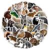 50 Realistic Animal Graffiti Waterproof Stickers for Luggage, Computers, Skateboards, and Notebooks.
