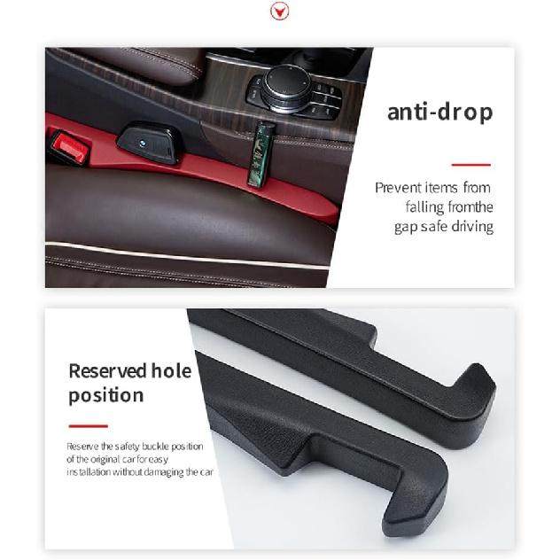 2PCS Car Seat Gap Filler - Car Seat Gap Filler Organizer For Holding Phone,Key,Purse - Universal Car Gap Filler Fits Car Truck SUV Car Interior