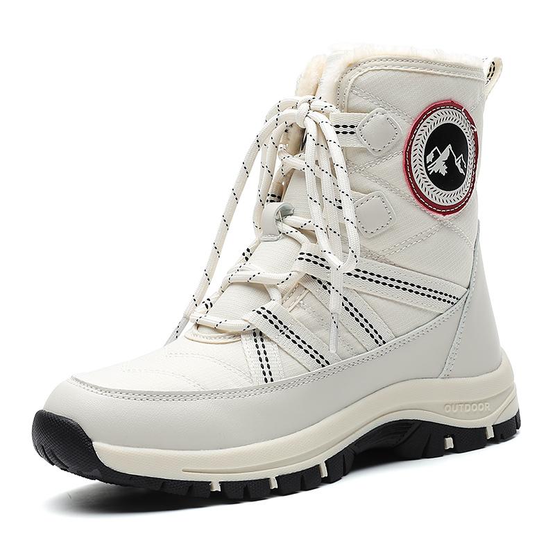 TUINANLE Winter Snow Boots Women's High Cotton Boots Winter Thickened and Anti-skid Plush Large Cotton Shoes Thickened