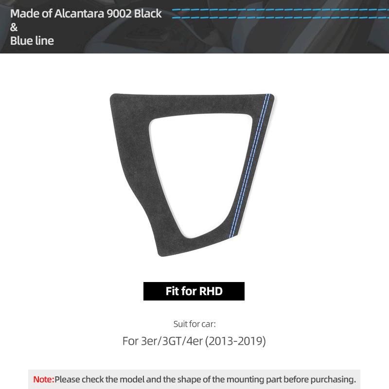 For BMW 3 4 Series F32 F30 F34 F33 F36 Made of Alcantara Gear Shifter Panel Trim Performance Stickers Car Interior Accessories