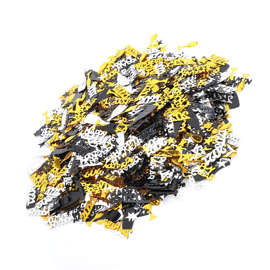 2021 Happy New Year Confetti Confetti Wine Bottle 5‑Star Sequins Christmas Decoration 100g