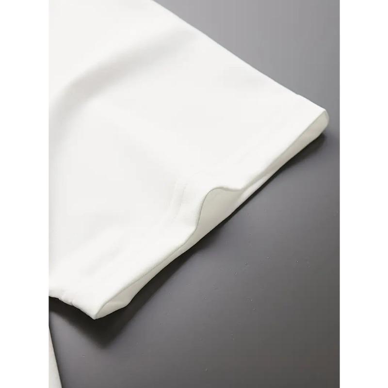 European Sizes Men'S Gradient Letter Print T-Shirt, Casual Crew Neck with Slight Stretch, Regular Fit, Short Sleeve Tee, for Summer