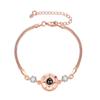 100 Languages Projection Round Bracelet: Stylish Gift for Girlfriend