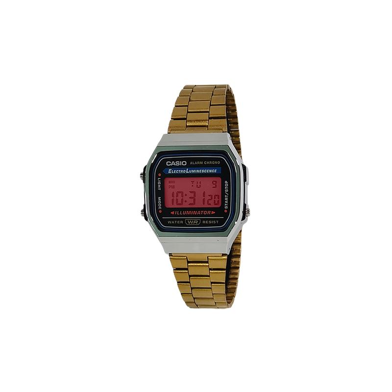 CASIO Customized watch modified series, various colored mirrors, silver resin case, classic retro small square A158WA-JinSeBiaoDaiFenSeBiaoJing