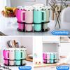 Space Efficient Acrylic Bottle Storage Stand Secure Holder for Cups Kitchen Office Travel Portable Organizers Solution