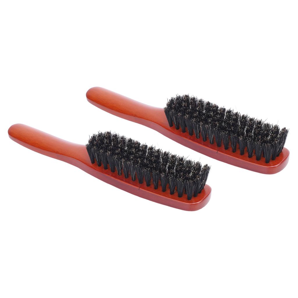 2pcs Men Shaving Brush Hairdressing Wooden Beard Brush Oil Head Styling Comb for Beard Styling