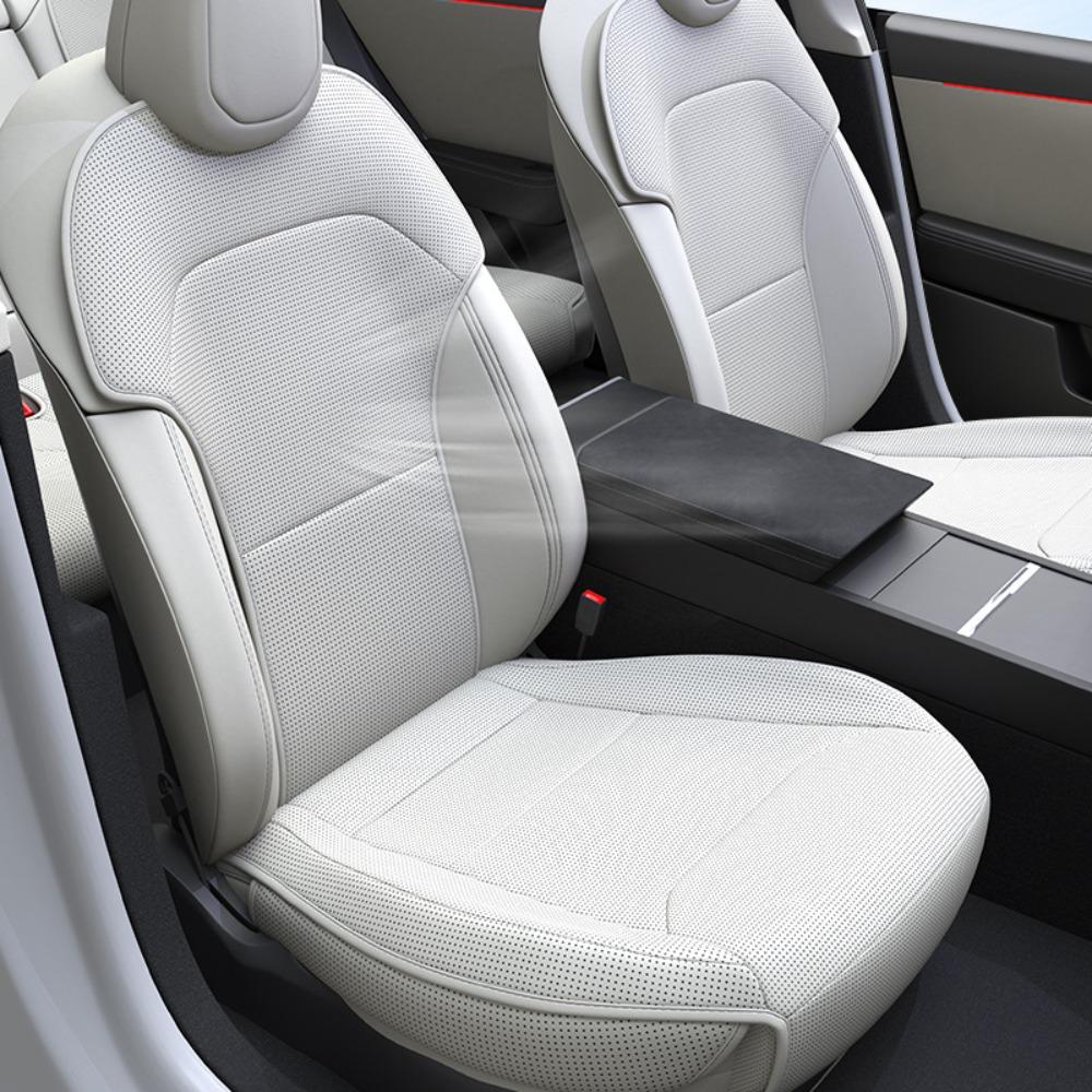 Xiaomi Universal Breathable Leather Seat Cushion for Tesla Model Y YL Juniper 2025+ Model 3 Highland 2024+ Ventilated Seat Cushions