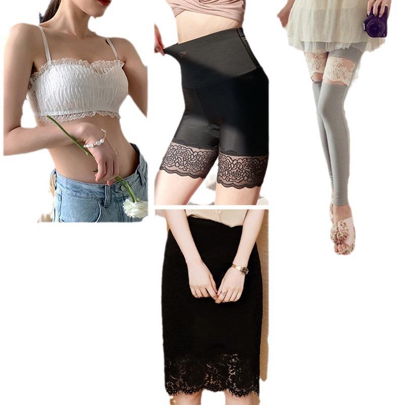 Black White Lace Edge Accessories Wide Elastic Hollow Mesh Fabric Handmade Diy Clothes Sofa Decorative Lace