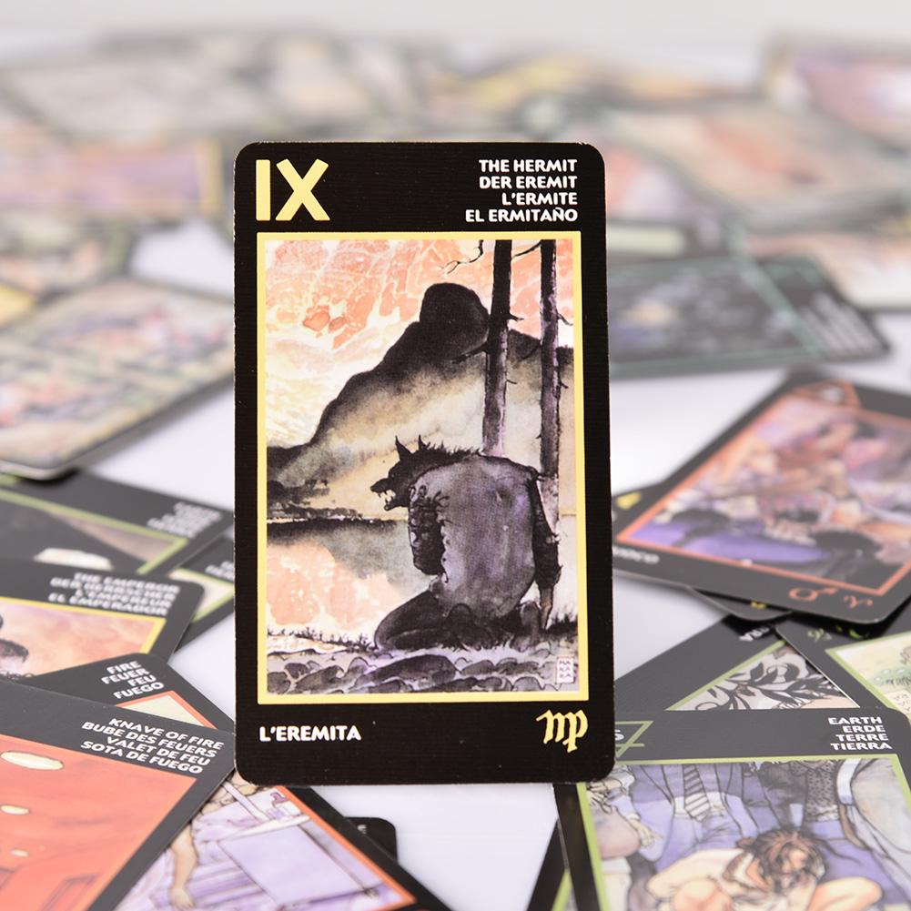 Cartas de Tarot duraderas y vívidas, versión completa en inglés, regalos de juegos para fiesta familiar para Manara