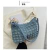 Small Fresh Bubble Bag Women's Soft Pleated Armpit Bag Girl Fashion Trendy Shoulder Bag Simple Handbag
