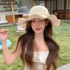 Sun Protection Flower Straw Hat Hollow Breathable Basin Cap Women Visors For Outdoor Travel Beach
