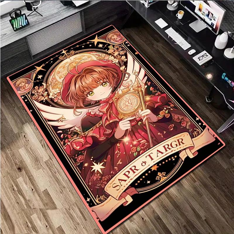 Anime Characters Sakura Kinomoto Carpet Carpet Office Decorative Carpet For Living Room Bedroom Door Mat Floor Rug Computer Chair Area Rug