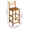 Tabourets de bar - vidaXL - Bois d'acacia massif - Intérieur et extérieur
