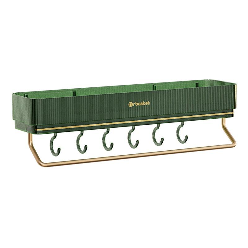 Bathroom Shelf Perforation-free Wall-mounted Bathroom Shelf Toiletries Storage Shelf On The Bathroom Counter Wall