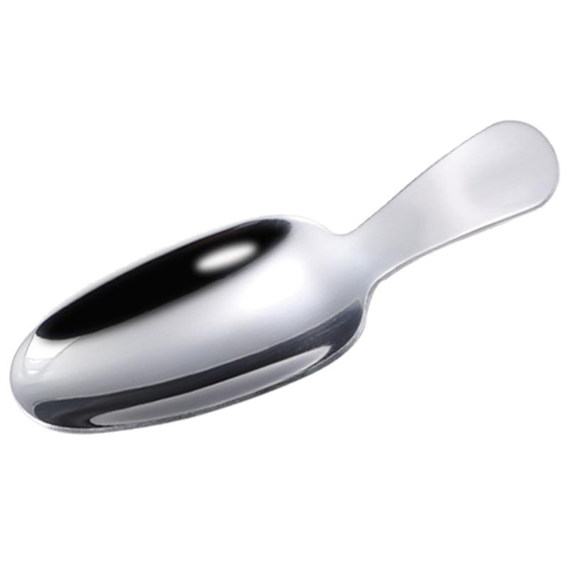 

304 Stainless Steel Short Handle Teaspoon Teas Spoon Dessert Spoon Ice Cream Spoon Cute Novel Teas Spatula Spoon серебряный