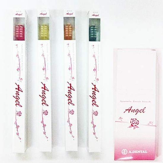 Flokowana szczoteczka do zębów kolor 12 sztuk Płaski otwór [Angel] dorośli, asortyment,