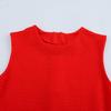 Spring 2025 Women's Textured Sleeveless Crew Neck Dress - European & American Style 