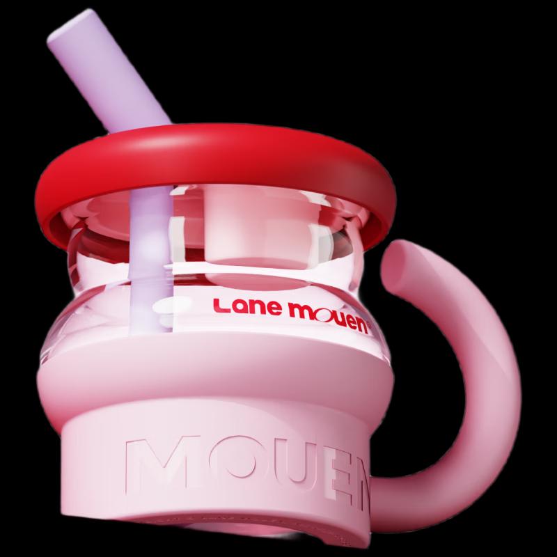 Lanmeng Strawberry Sweetheart Cat Glass Tumbler