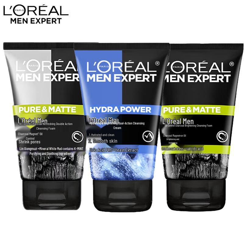 L'Oreal Men's Facial Cleanser 3-Pack