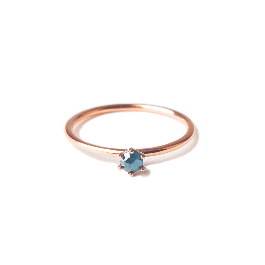 Mezmic Magic Blue Diamond Cocktail Gold Ring