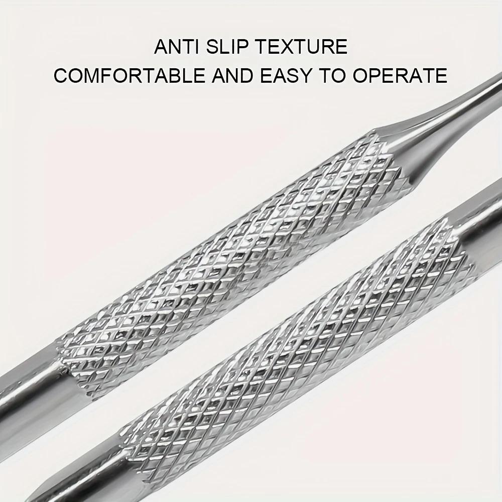 Stainless Steel Cuticle Pusher Nail Care Tool, Multi-Functional Dead Skin Remover, Portable and Durable, Foot Pedicure and Manic