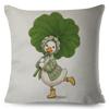 Multi Size Vibrant Print Pillow Cover Vintage Farm Goose Floral Duck Countryside Waterfowl Sofa Decor Cushion