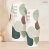 Women Plus Size Abstract Face Printed Two Piece Set Long Sleeve Open Front Cardigan Sleeveless Bodycon Dress