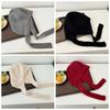 Windproof Knit Earflap Hat Solid Color Warm Skull Cap Korean Style Bonnet  Daily Commute