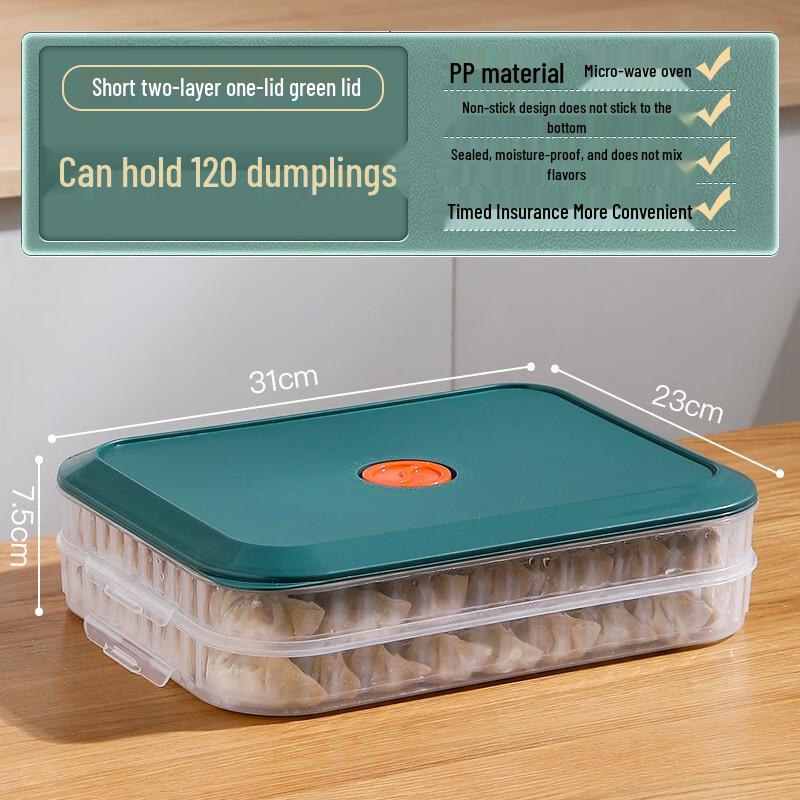 Stackable 2-Layer Dumpling & Food Storage Box