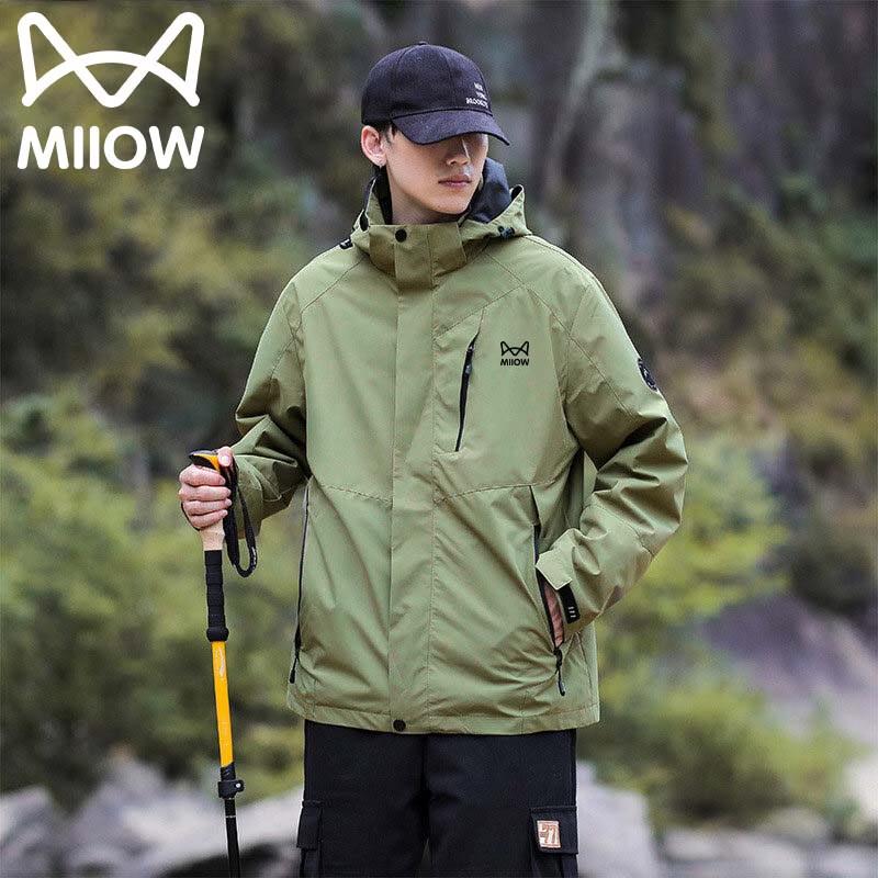 MiiOW Men s Hooded Windproof Waterproof Outdoor Jacket 3XL