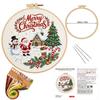 Santa Claus Christmas Embroidery Kit Handmade DIY Embroidery Kit Xmas Embroidery Craft Set  Indoor