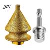 Quartz Drill Bit Diamond Chamfering for Grinder, 4-in-1 Hole Saw, Beveling Grinding Head Arc Trimming Chamfering/Hole Enlarging/Polishing/Arc