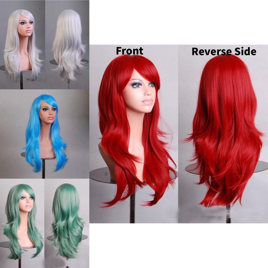 Parrucca Ondulata Cosplay Anime Transfrontaliera con Fibra Resistente al Calore per Donne